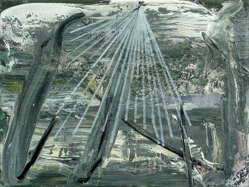 Im Schnee, 60 x 60 cm, &Ouml;l/Lwd.,