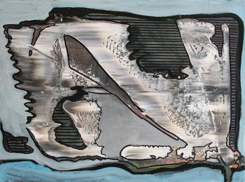 o.T., 40 x 50 cm, &Ouml;l/Lwd.,