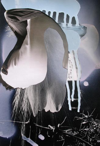 B&uuml;ro M&uuml;nchen, 30 x 40 cm, Papiercollage, 2005