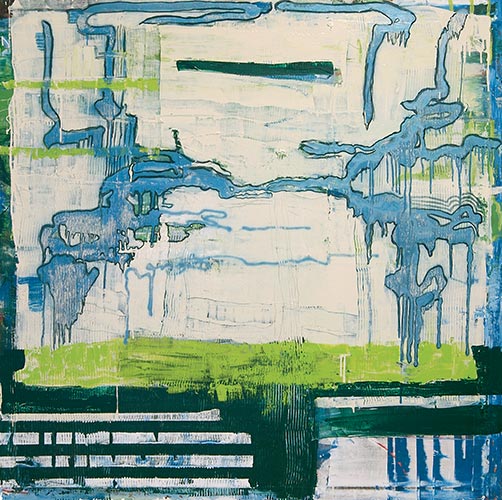 Spiegelung, 50 x 40 cm, Öl/Lwd.,