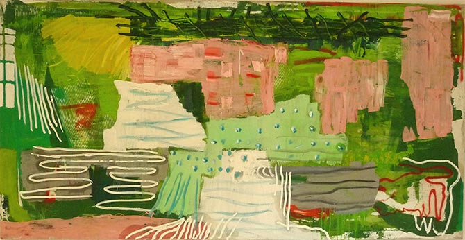 Talstation, 20 x 25 cm, Papiercollage, 2006