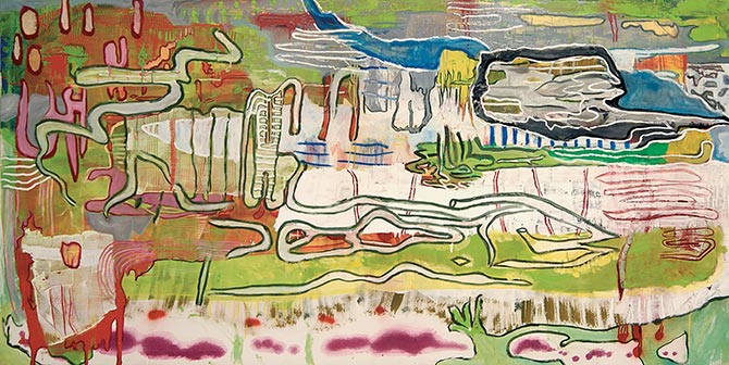 Talstation, 20 x 25 cm, Papiercollage, 2006