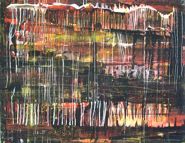 Talstation, 20 x 25 cm, Papiercollage, 2006