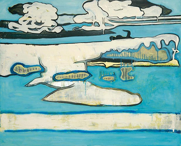 Ausflug (Durchbruch), 30 x 40 cm, Mischtechnik auf Lwd., 2006