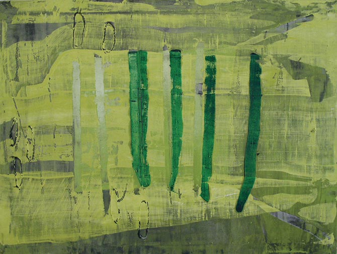 Das Gute, 30 x 40 cm, &Ouml;l/Faserstift auf Lwd., 2006