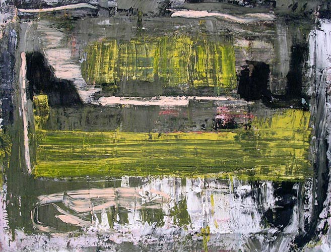 Atelier, 30 x 30 cm, Papiercollage, 2007