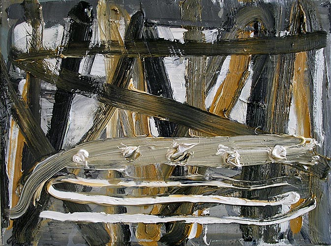 Talstation, 20 x 25 cm, Papiercollage, 2006