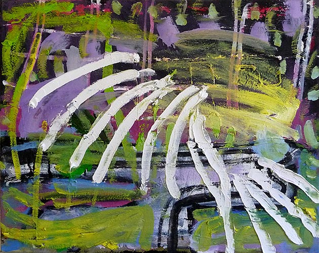 Talstation, 20 x 25 cm, Papiercollage, 2006