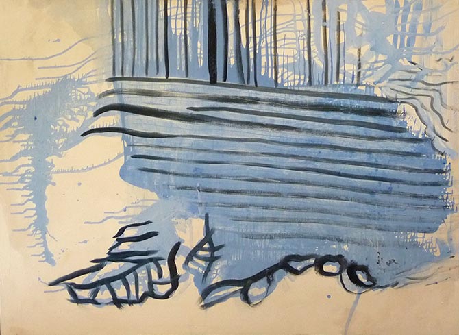 Eisschrank, 30 x 40 cm, Mischtechnik auf Lwd., 2005