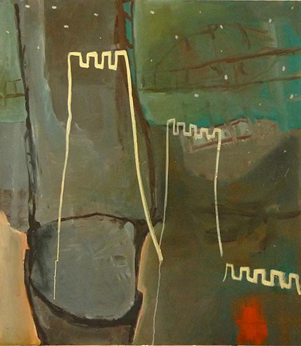 Innenausbau, 30 x 20 cm, Papiercollage, 2005