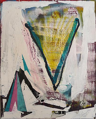 Talstation, 20 x 25 cm, Papiercollage, 2006