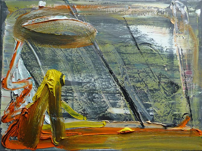 Talstation, 20 x 25 cm, Papiercollage, 2006