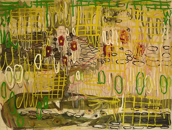 Talstation, 20 x 25 cm, Papiercollage, 2006