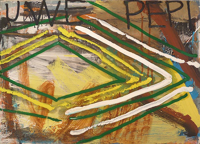 Talstation, 20 x 25 cm, Papiercollage, 2006