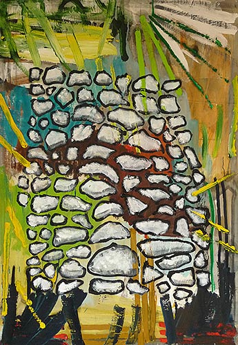 Kirche, 20 x 30 cm, Papiercollage, 2006