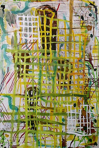 Innenausbau, 30 x 20 cm, Papiercollage, 2005