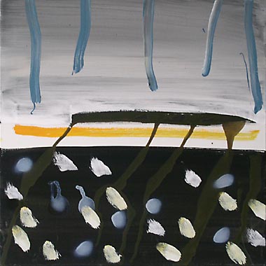 Im Schnee, 60 x 60 cm, &Ouml;l/Lwd.,