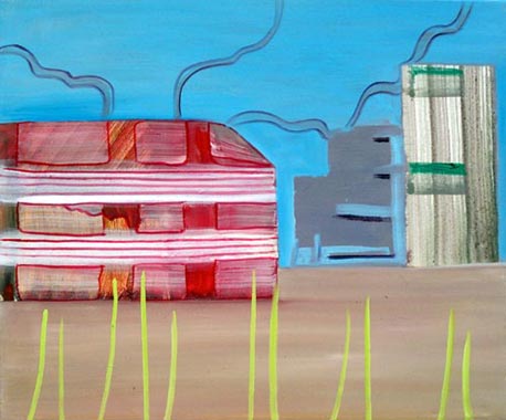 St&auml;dtische Versorgung , 40 x 50 cm, &Ouml;l/Lwd., 2003-2004