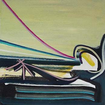 Flusslandschaft, 40 x 50 cm, &Ouml;l/Lwd.,