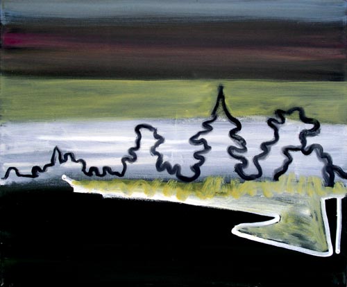 o.T., 40 x 50 cm, &Ouml;l/Lwd.,