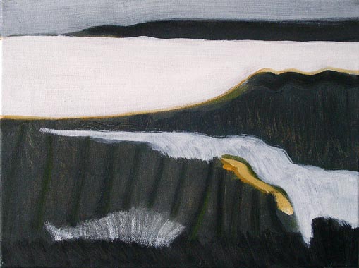 o.T., 30 x 40 cm, &Ouml;l/Lwd.,