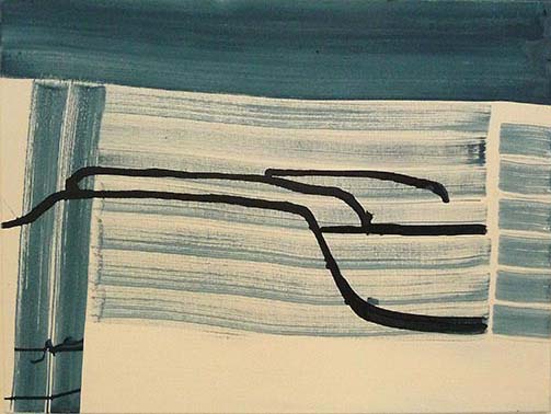 alles drinnen, 30 x 40 cm, Mischtechnik auf Lwd., 2005