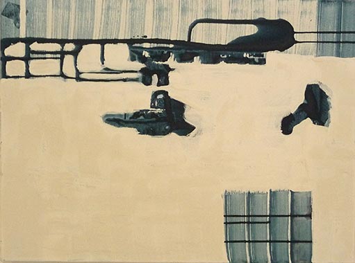 Atelier, 30 x 30 cm, Papiercollage, 2007