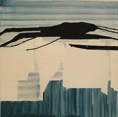 Atelier, 30 x 30 cm, Papiercollage, 2007