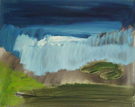 Strahlung, 30 x 40 cm, &Ouml;l/Faserstift auf Lwd., 2006